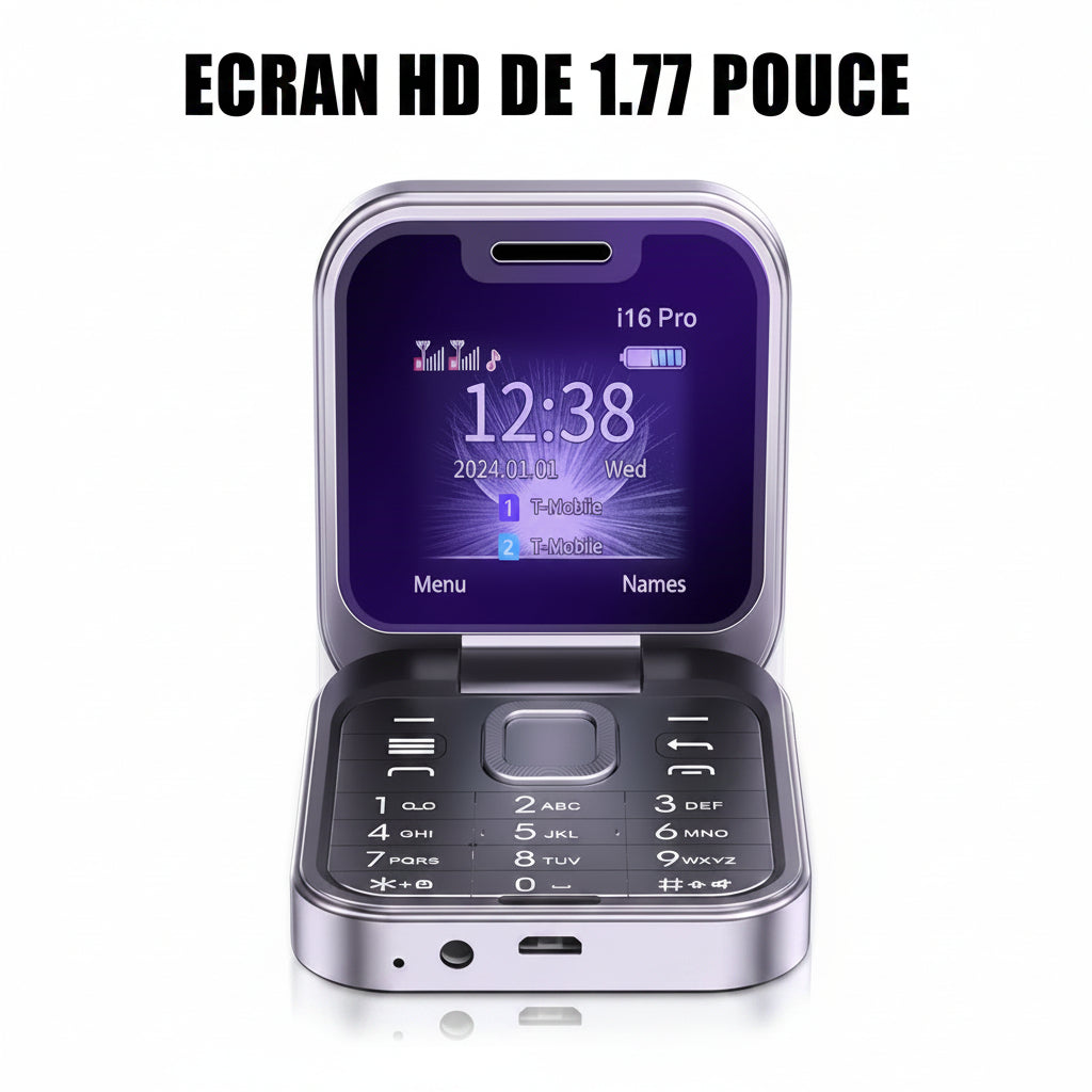 Nouveau mini téléphone portable pliable.