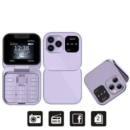 Nouveau mini téléphone portable pliable.